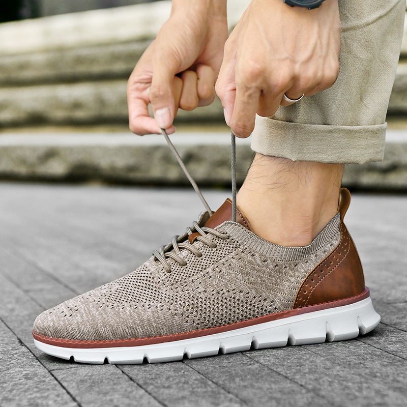 Men'S Shoes With Toes - Sapatos Casuais Masculinos Clássicos Respiráveis Brogue