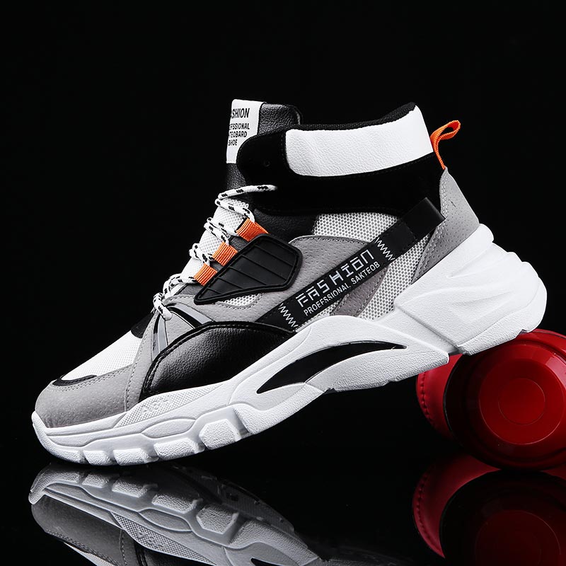 Men Shoes Red Bottom - Hightop-Sapatilhas Esportivas Masculinas, Sapatilhas de Cima
