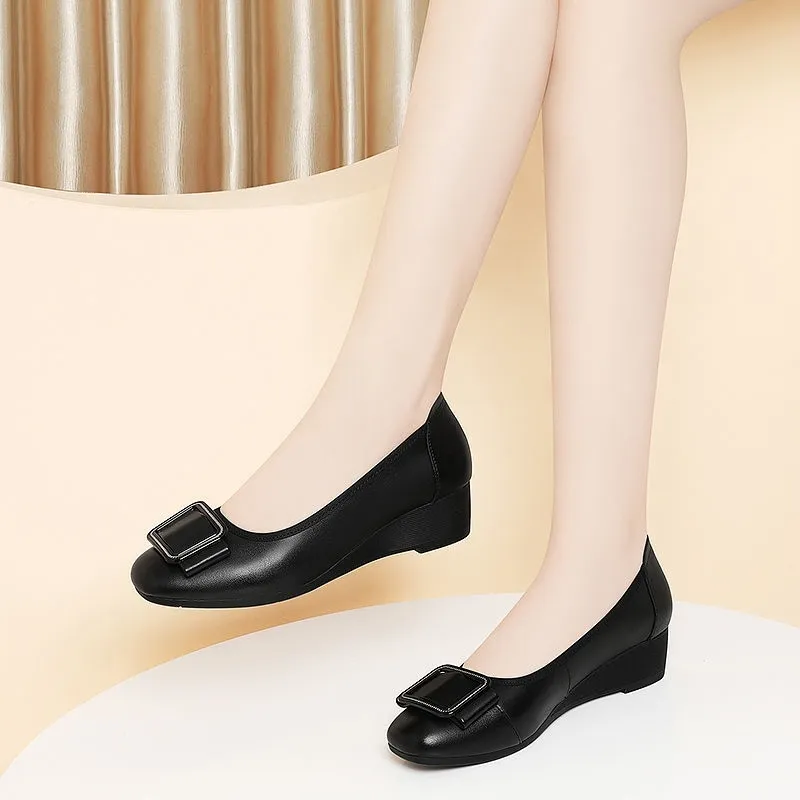 Men Shoes Formal - Sapatos femininos fofos de bico redondo,