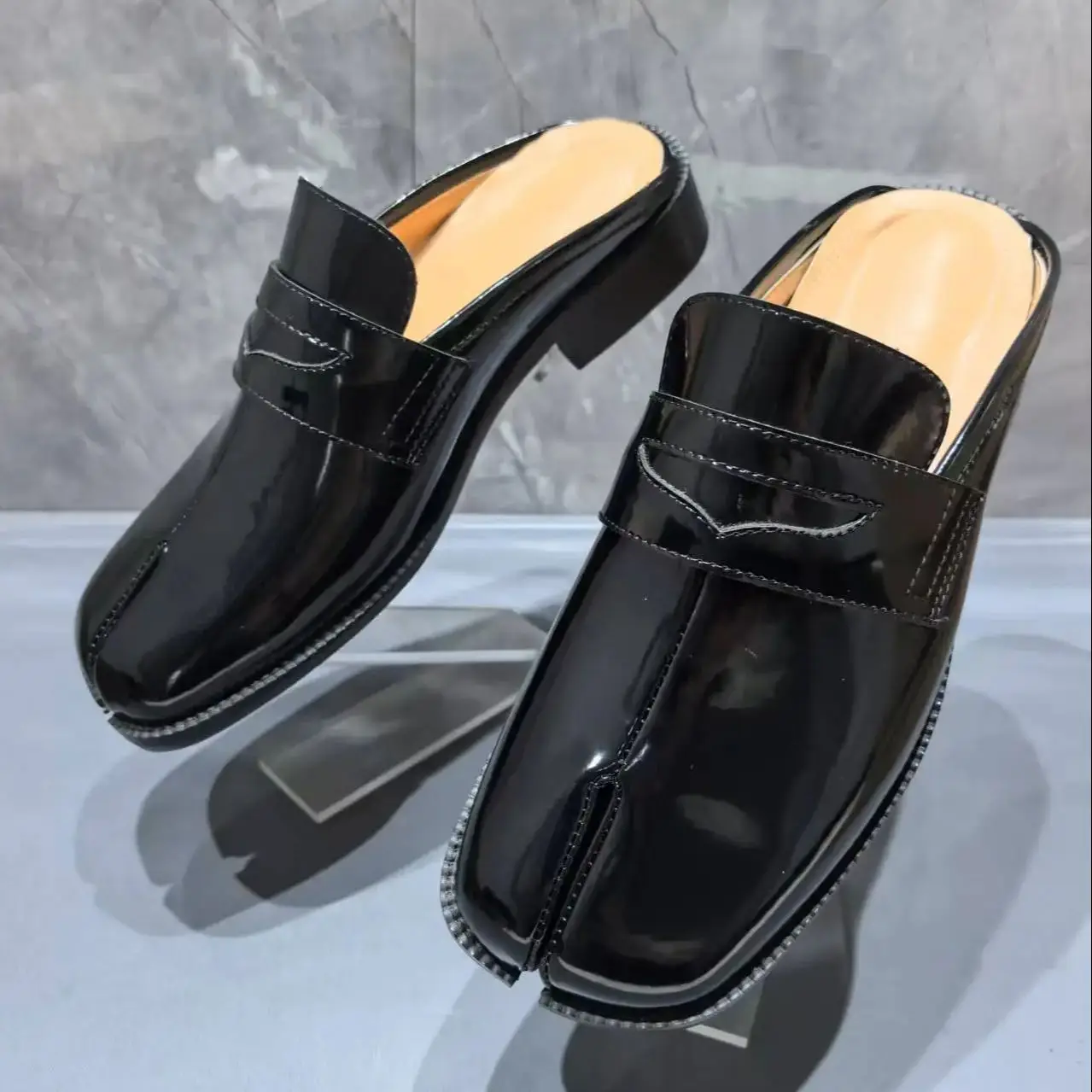 Men'S Shoes With Toes - Chinelos masculinos tabi de dedo dividido,