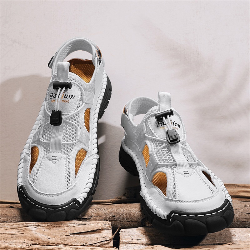Men'S Shoes With Velcro - Sandálias masculinas feitas à mão com
