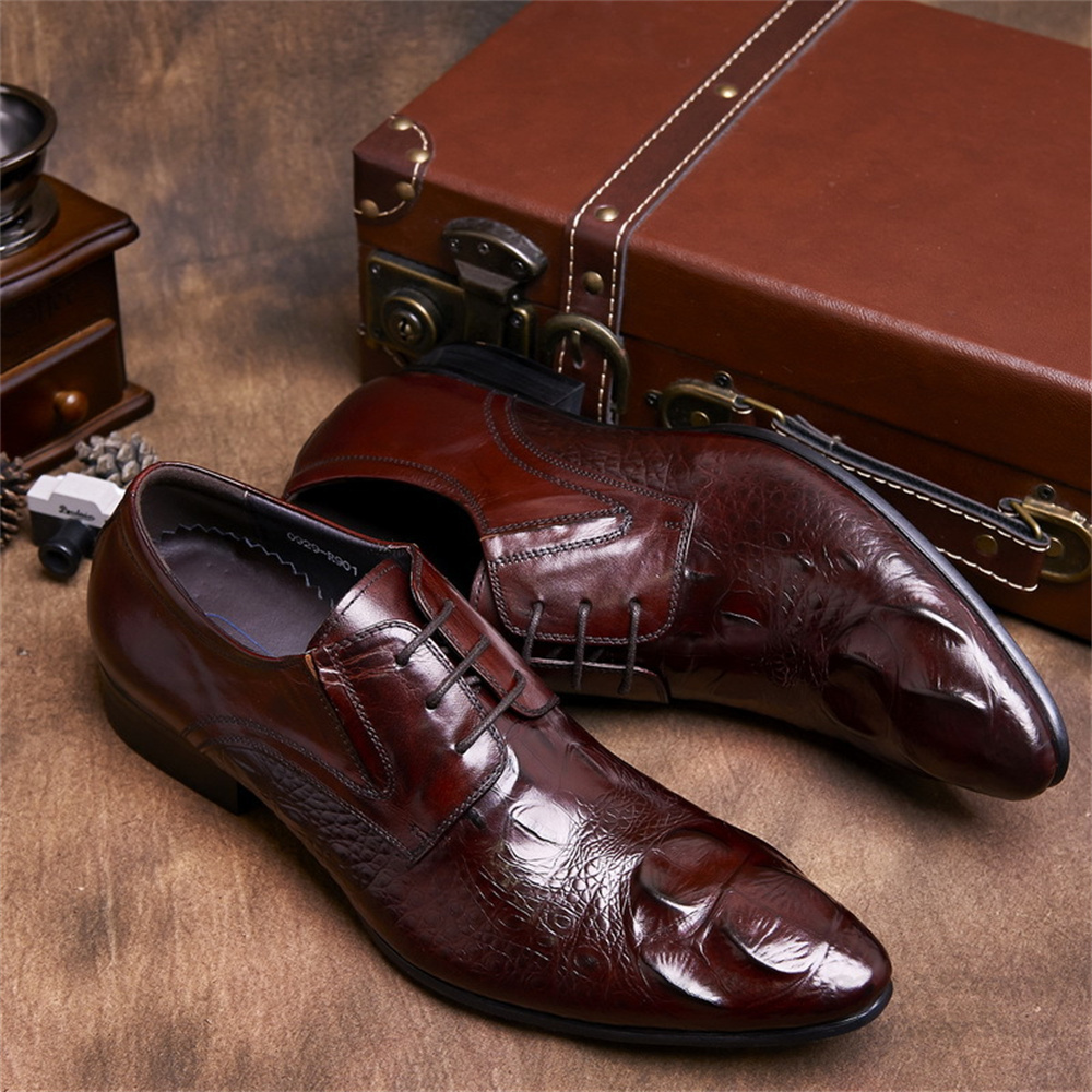 Men Shoes Formal - Couro de vaca em relevo padrão