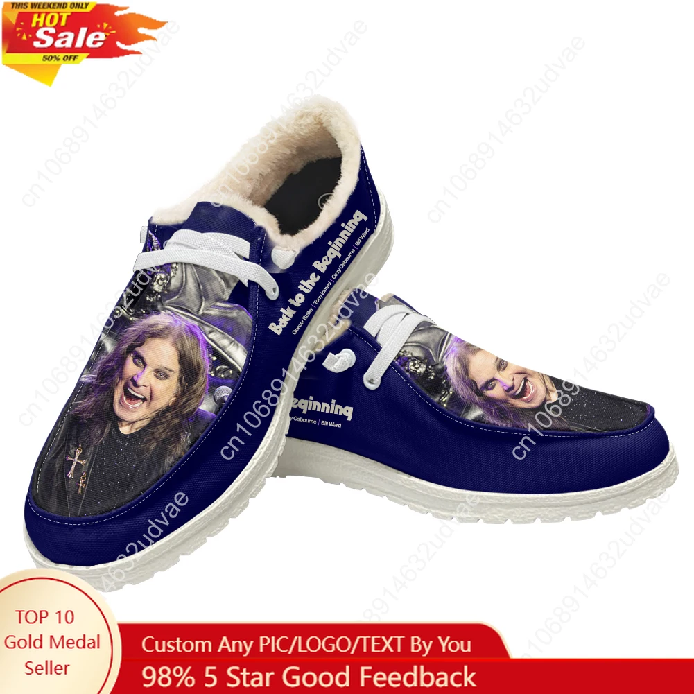 Men Shoes Loafers - Ozzy Osbourne 1948-2025 Plush Loafers Masculino