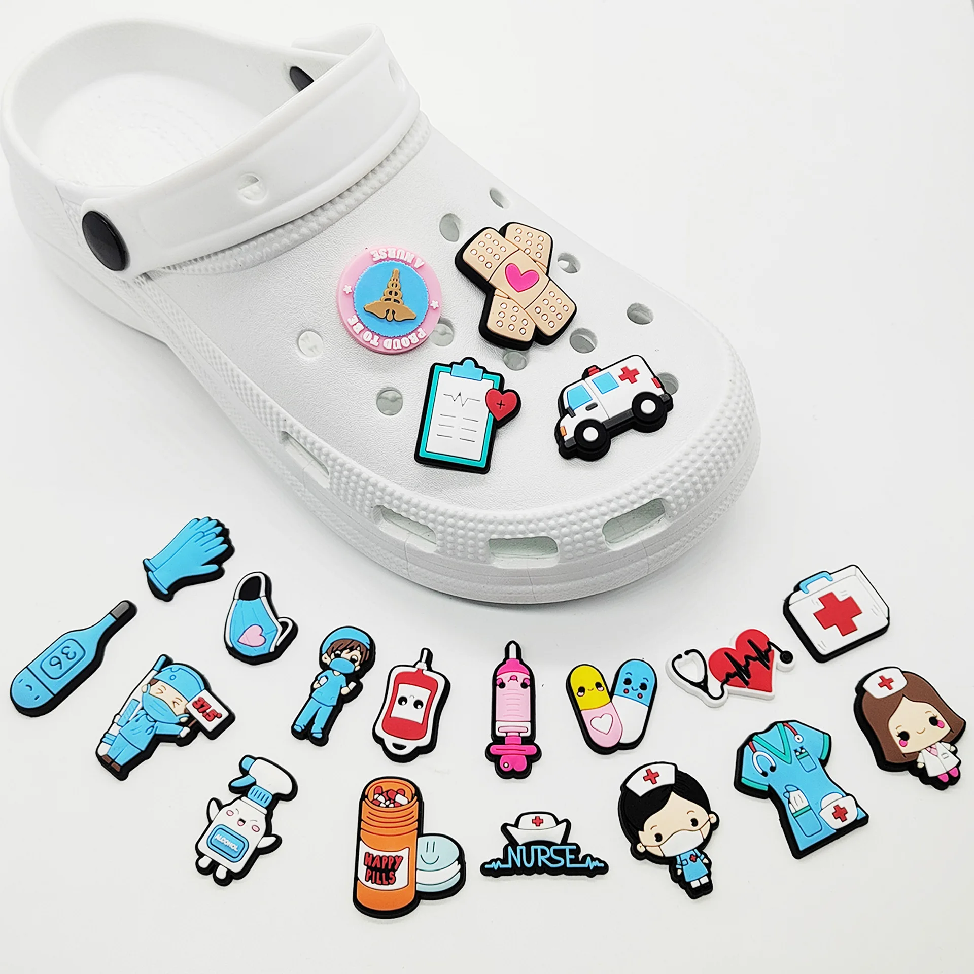 PVC Shoe Charms for Crocs, Med - Men'S Shoes With Velcro avaliação e preço