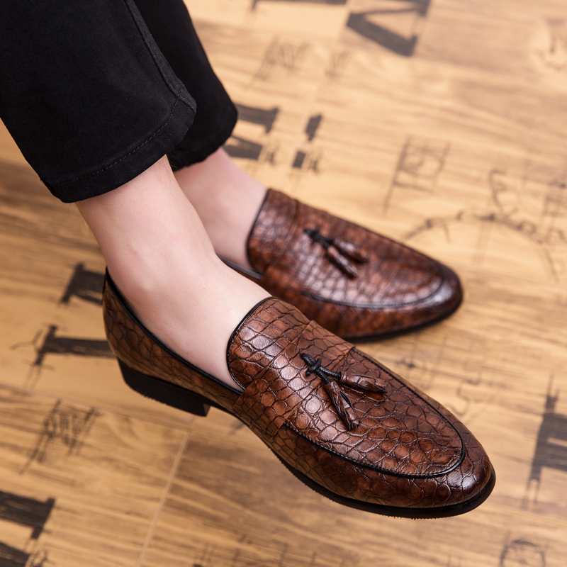 Mocassins masculinos com estam - Men Shoes Loafers avaliação e preço