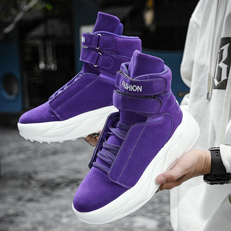 Tênis Masculino Roxo de Cano A - Men'S Shoes With Velcro avaliação e preço