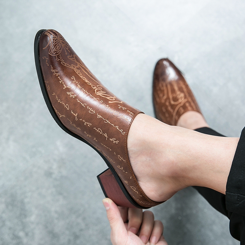 Mules de Couro Marrom para Hom - Men'S Shoes With Toes avaliação e preço