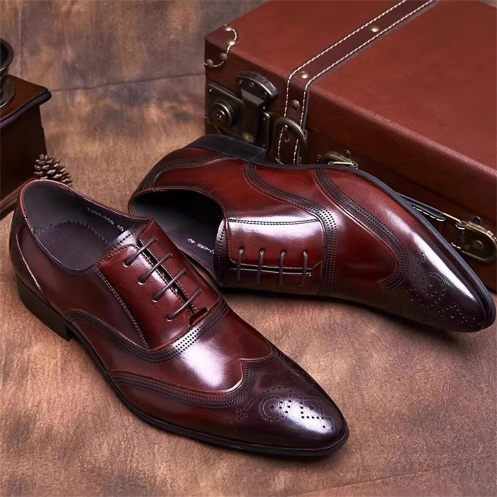 Sapatos masculinos de couro ge - Men Shoes Formal avaliação e preço