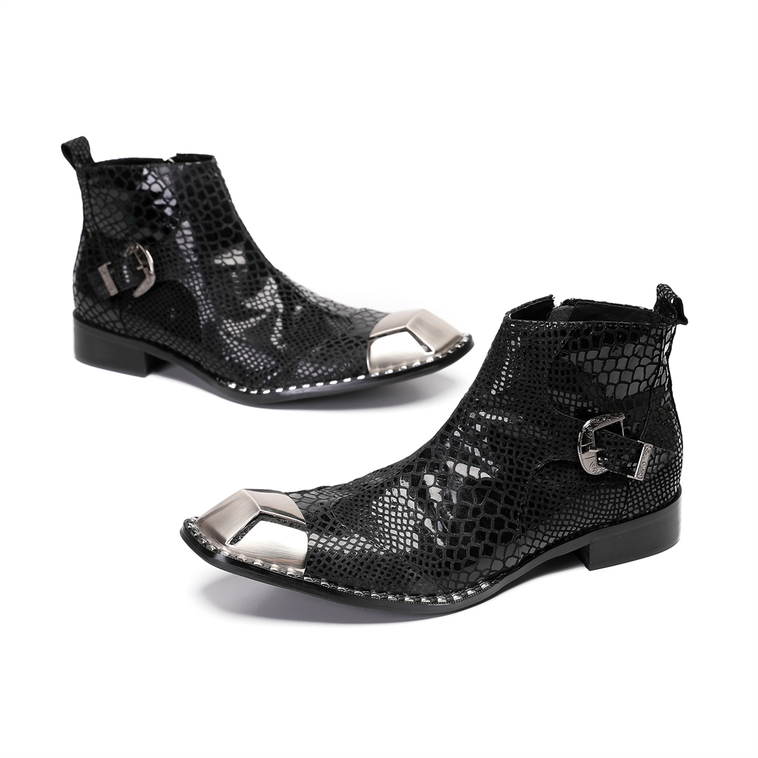 Botas de Couro Preto Britânica - Men Shoes Formal avaliação e preço